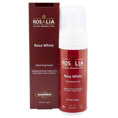 تصویر  فوم پاک کننده و روشن کننده پوست رزالیا مدل Rosa White